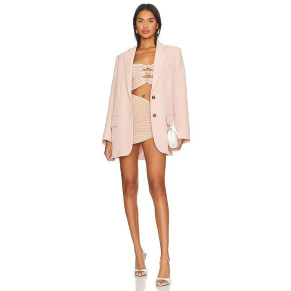 NWT Retrofete Dusty Peach Single Breasted Oversized Blazer Size XL - Picture 2 of 5